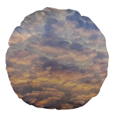 Cloudscape Photo Print Large 18  Premium Flano Round Cushions by dflcprintsclothing