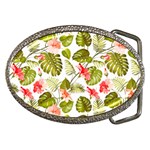 Tropical flowers Belt Buckles Front