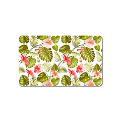 Tropical Flowers Magnet (name Card) by goljakoff