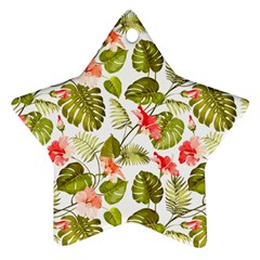 Tropical Flowers Star Ornament (two Sides) by goljakoff