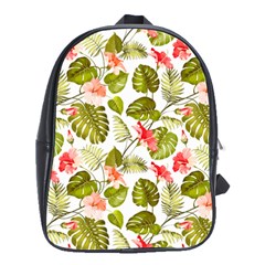 Tropical Flowers School Bag (large) by goljakoff