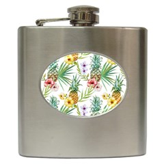 Tropical Pineapples Hip Flask (6 Oz) by goljakoff