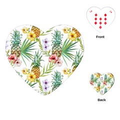 Tropical Pineapples Playing Cards Single Design (heart) by goljakoff