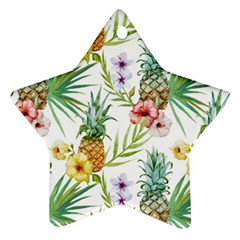 Tropical Pineapples Star Ornament (two Sides) by goljakoff