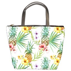 Tropical Pineapples Bucket Bag by goljakoff