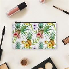 Tropical Pineapples Cosmetic Bag (small) by goljakoff