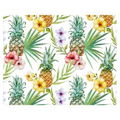 Tropical Pineapples Double Sided Flano Blanket (medium)  by goljakoff