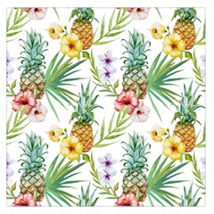 Tropical Pineapples Large Satin Scarf (square) by goljakoff