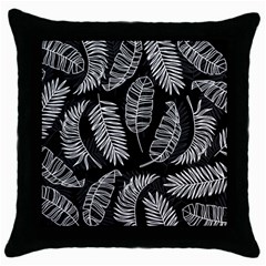 Fallen Leaves Throw Pillow Case (black) by goljakoff