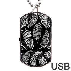 Fallen Leaves Dog Tag Usb Flash (two Sides) by goljakoff