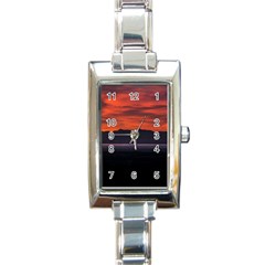 Las Aguilas Viewpoint, El Chalten, Argentina Rectangle Italian Charm Watch by dflcprintsclothing