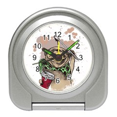 Pug Lover Coffee Travel Alarm Clock by EvgeniaEsenina