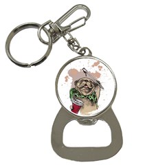 Pug Lover Coffee Bottle Opener Key Chain