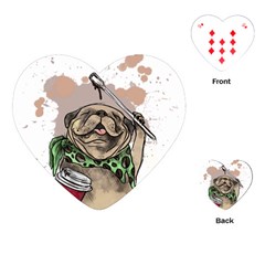 Pug Lover Coffee Playing Cards Single Design (heart) by EvgeniaEsenina