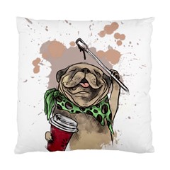 Pug Lover Coffee Standard Cushion Case (two Sides) by EvgeniaEsenina