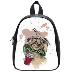 Pug Lover Coffee School Bag (small)