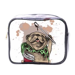 Pug Lover Coffee Mini Toiletries Bag (one Side) by EvgeniaEsenina