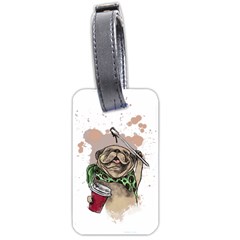 Pug Lover Coffee Luggage Tag (one Side)