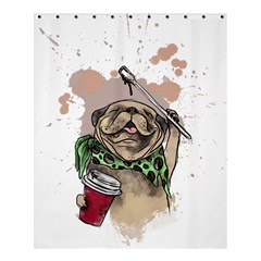 Pug Lover Coffee Shower Curtain 60  X 72  (medium) 