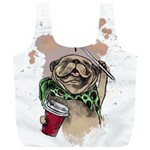 Pug Lover Coffee Full Print Recycle Bag (XL) Front