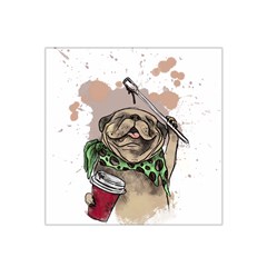 Pug Lover Coffee Satin Bandana Scarf