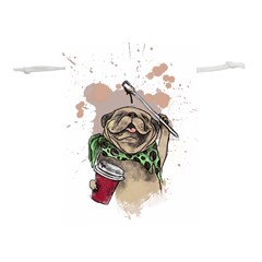 Pug Lover Coffee Lightweight Drawstring Pouch (l) by EvgeniaEsenina