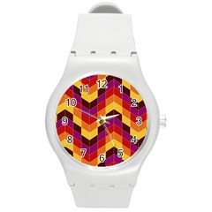 Geometric  Round Plastic Sport Watch (m) by Sobalvarro