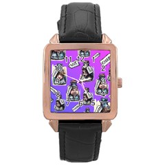 Charm, Wit & Wisdom - By Larenard Rose Gold Leather Watch  by LaRenard