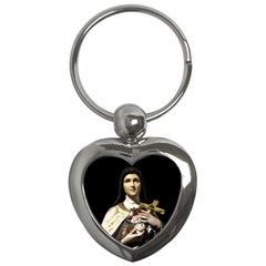 Virgin Mary Sculpture Dark Scene Key Chain (heart) by dflcprintsclothing