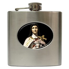 Virgin Mary Sculpture Dark Scene Hip Flask (6 Oz) by dflcprintsclothing