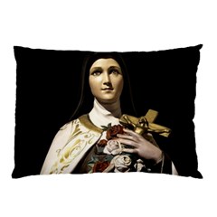 Virgin Mary Sculpture Dark Scene Pillow Case by dflcprintsclothing