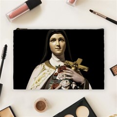 Virgin Mary Sculpture Dark Scene Cosmetic Bag (large) by dflcprintsclothing