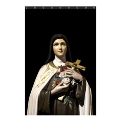 Virgin Mary Sculpture Dark Scene Shower Curtain 48  X 72  (small) 