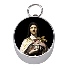 Virgin Mary Sculpture Dark Scene Mini Silver Compasses by dflcprintsclothing