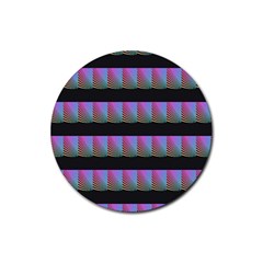 Digital Illusion Rubber Coaster (round)  by Sparkle