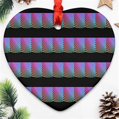 Digital Illusion Heart Ornament (two Sides) by Sparkle