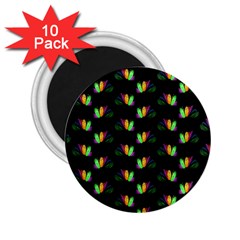 Digital Flowers 2 25  Magnets (10 Pack) 