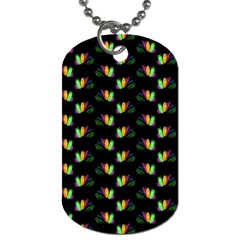 Digital Flowers Dog Tag (one Side) by Sparkle