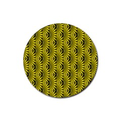 Digital Illusion Rubber Coaster (round)  by Sparkle