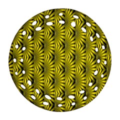 Digital Illusion Round Filigree Ornament (two Sides)