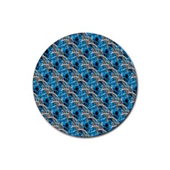 Abstract Illusion Rubber Coaster (round)  by Sparkle