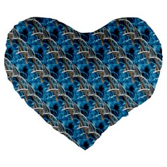 Abstract Illusion Large 19  Premium Heart Shape Cushions by Sparkle