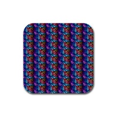 Abstract Illusion Rubber Square Coaster (4 Pack)  by Sparkle