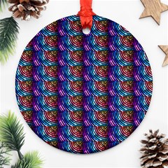 Abstract Illusion Round Ornament (two Sides) by Sparkle