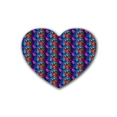 Abstract Illusion Rubber Coaster (heart)  by Sparkle