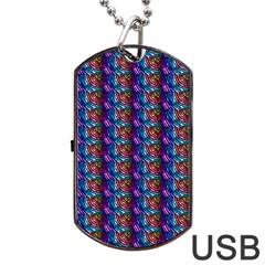 Abstract Illusion Dog Tag Usb Flash (one Side) by Sparkle