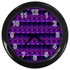 Violet Retro Wall Clock (black) by Sparkle