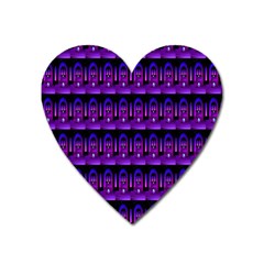 Violet Retro Heart Magnet by Sparkle