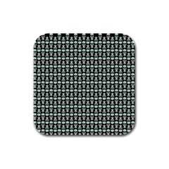 Skull Pattern Rubber Square Coaster (4 Pack)  by Sparkle