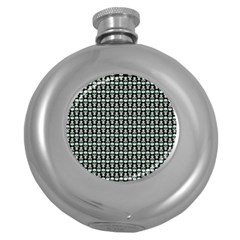 Skull Pattern Round Hip Flask (5 Oz) by Sparkle